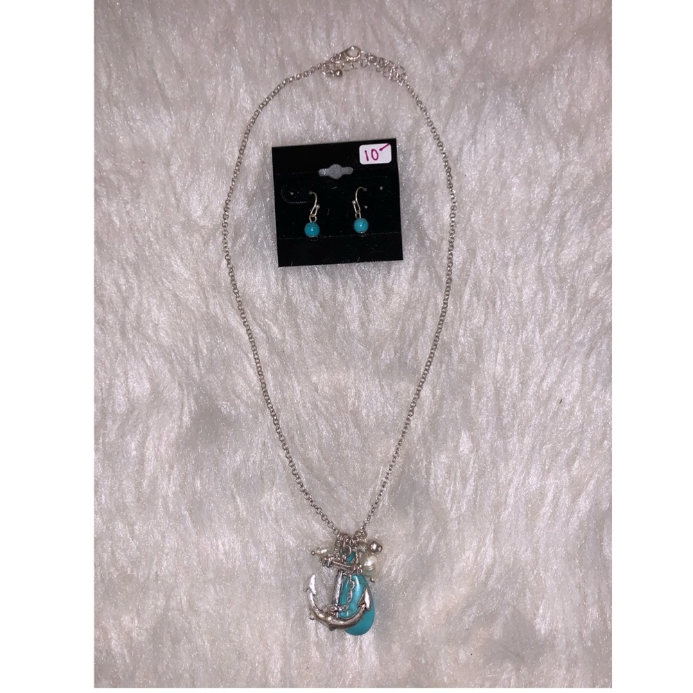Anchor Necklace/Earring Set